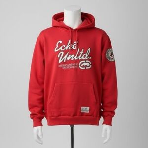 Vintage Ecko Unltd Y2K Red Graphic Hoodie Men’s Large Streetwear Pullover